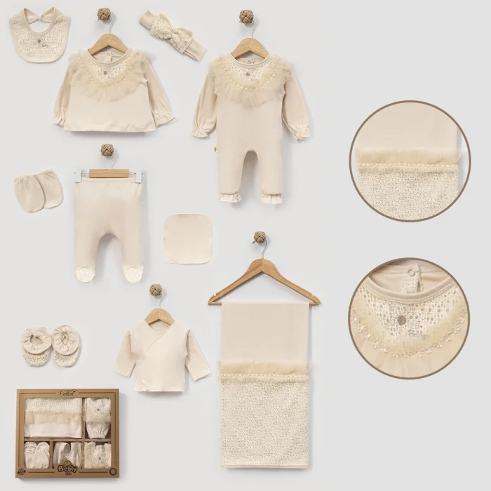 KIZ 0-3 AY TÜLLÜ FİSTOLU 10LU SET