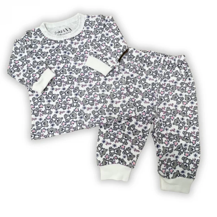 KIZ 3-6-9 AY AYILI KALPLİ PİJAMA TAKIMI