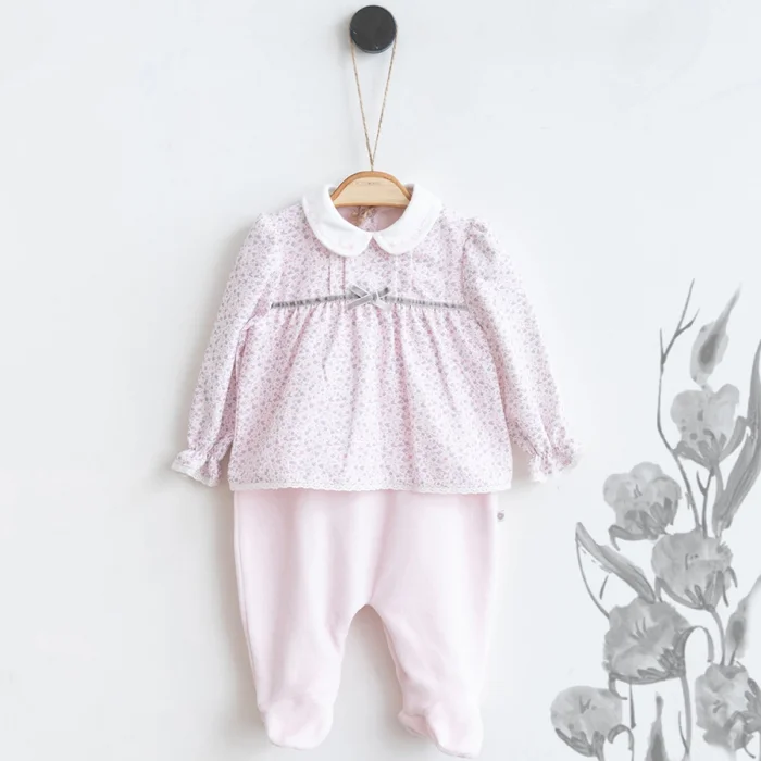 KIZ 3-6-9 AY KADİFE 2Lİ SALOPET TAKIM