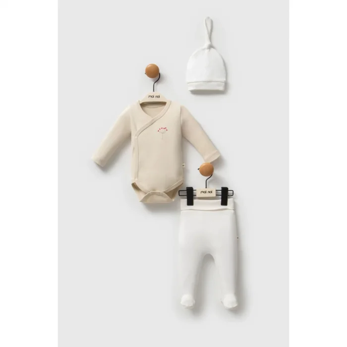 KIZ 3-6 AY KOKİNA BODYLİ 3LÜ TAKIM