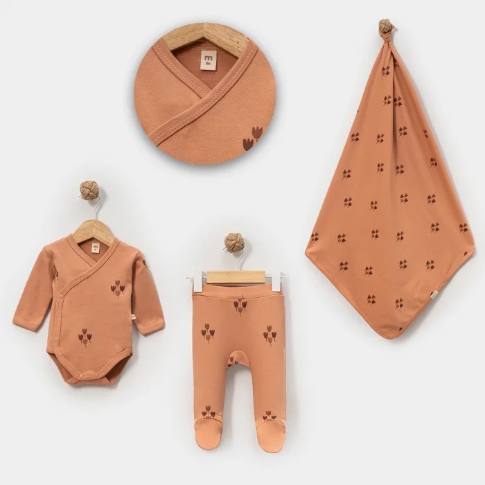 KIZ 3-6 AY LALE BASKILI BATTANİYELİ SET