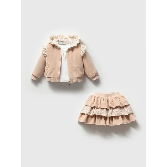 KIZ 9-24 AY KADİFE 3LÜ TAKIM