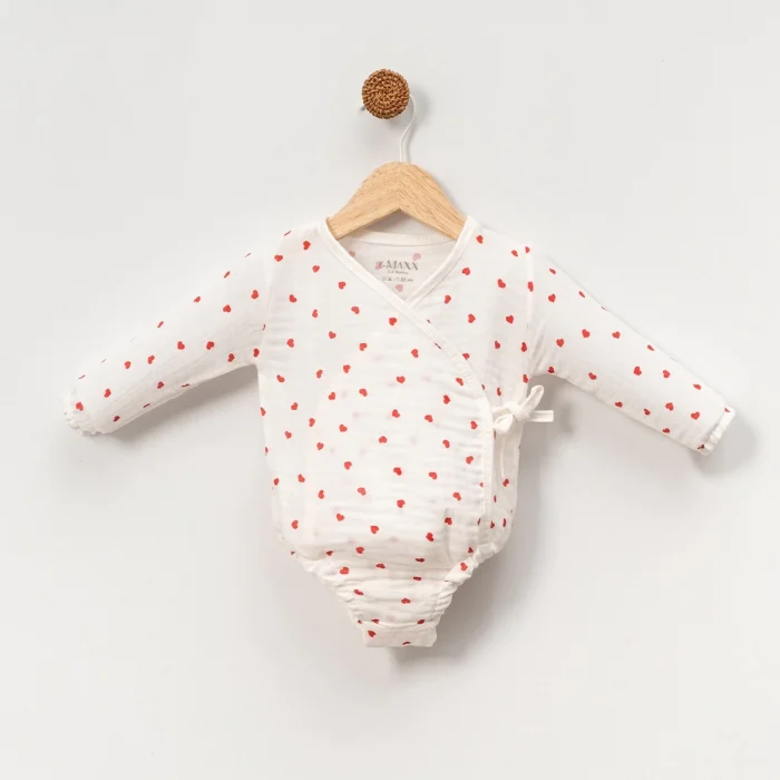 KIZ 0/3-3/6-6/9 AY KALPLİ MÜSLİN ROMPER