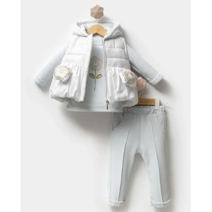 KIZ 9-12-18 AY ÇİÇEKLİ OYUNCAKLI 3LÜ TAKIM