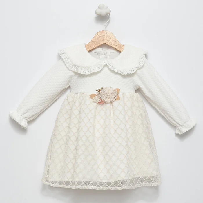 9-12-18-24 AY FİSTOLU KADİFE ELBİSE