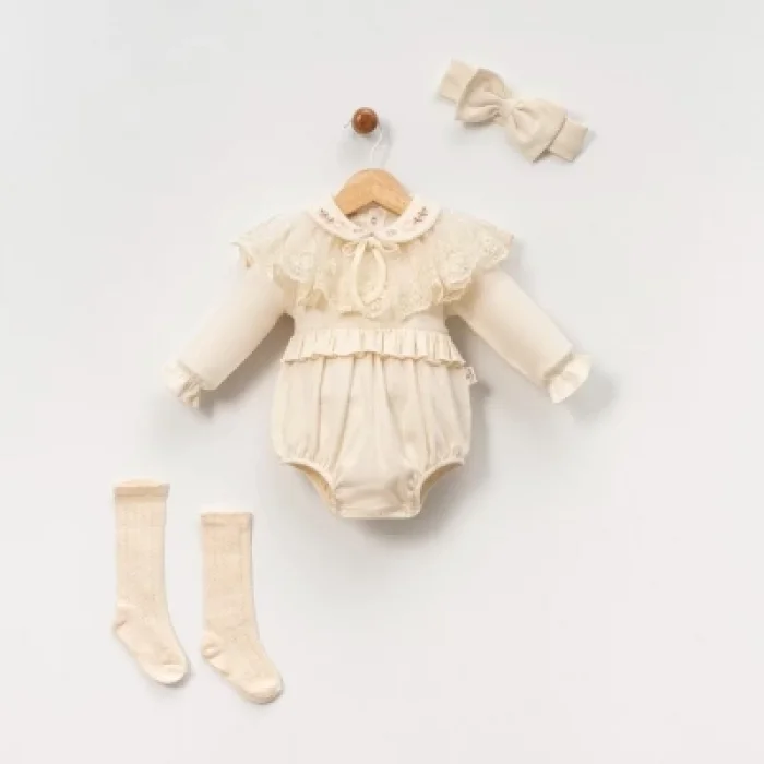 KIZ 3-6-9 AY MOBİL DANTELLİ ROMPER