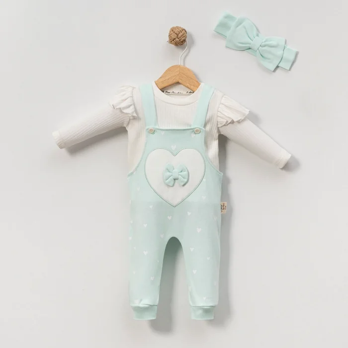 KIZ 6-9-12-18 AY KALPLİ SALOPETLİ TAKIM