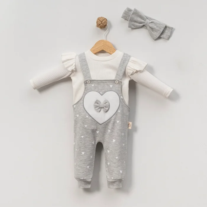 KIZ 6-9-12-18 AY KALPLİ SALOPETLİ TAKIM