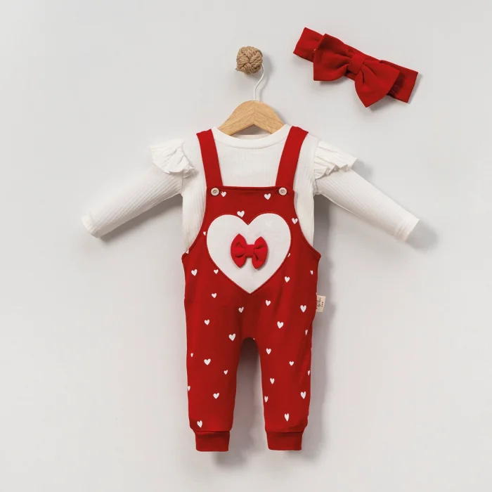 KIZ 6-9-12-18 AY KALPLİ SALOPETLİ TAKIM