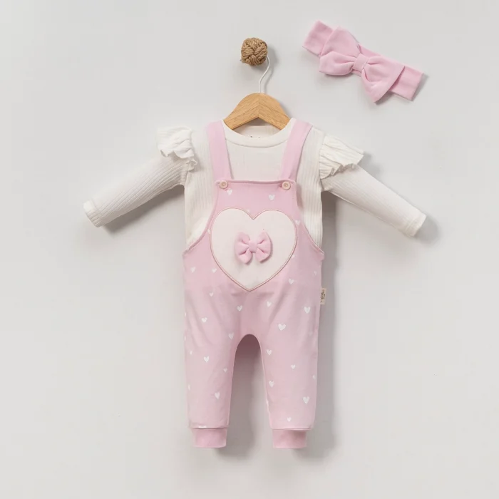 KIZ 6-9-12-18 AY KALPLİ SALOPETLİ TAKIM