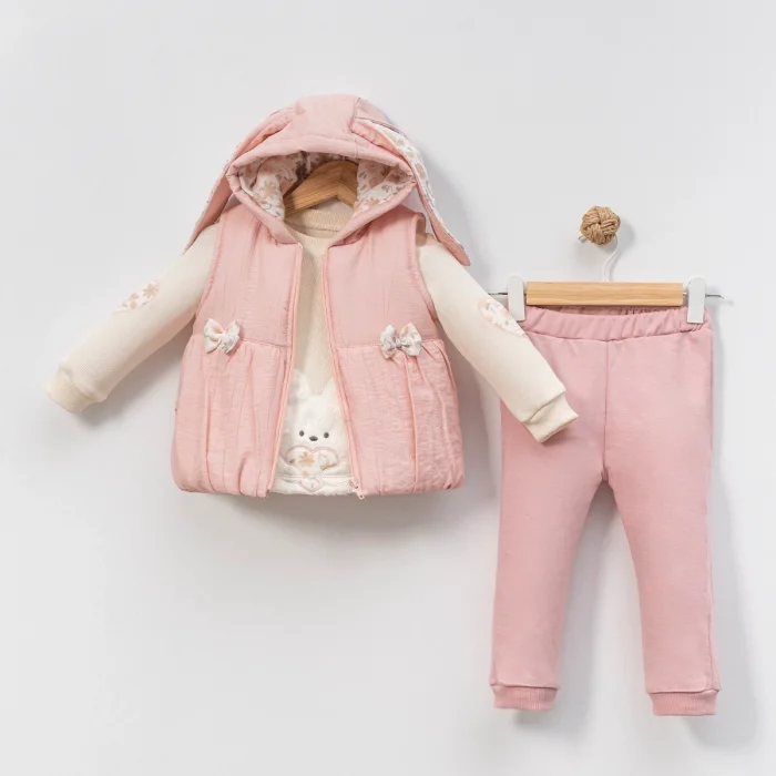 KIZ 9-12-18 AY TAVŞAN KULAKLI 3LÜ TAKIM