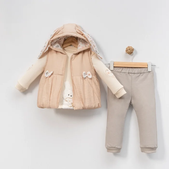 KIZ 9-12-18 AY TAVŞAN KULAKLI 3LÜ TAKIM