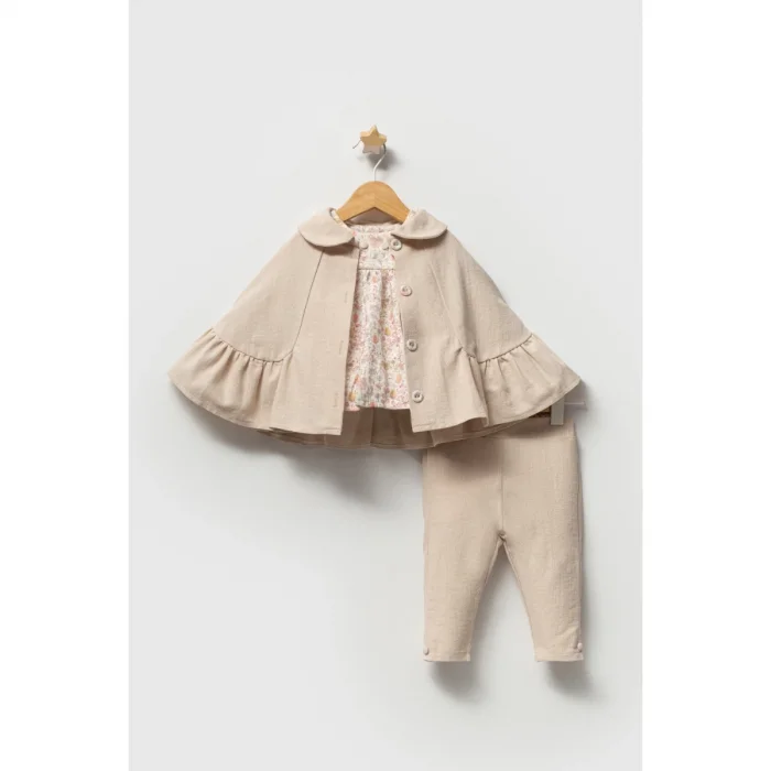 KIZ 6-9-12-18-24 AY ÇİÇEKLİ 3LÜ TAKIM