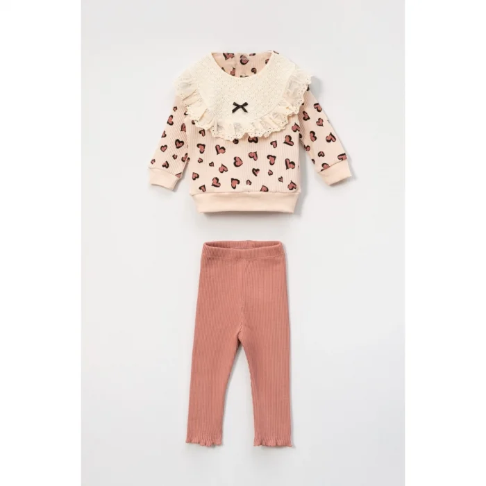 KIZ 9-24 AY KALP LEOPAR BASKILI 2Lİ TAKIM