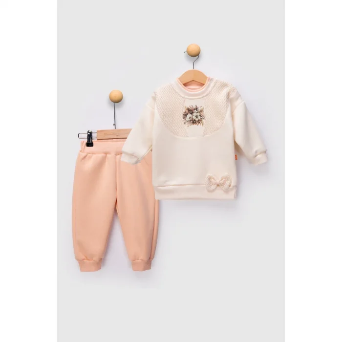 KIZ 9-24 AY ÇİÇEKLİ DANTELLİ TAKIM