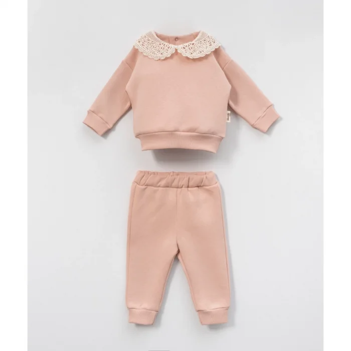 KIZ 9-24 AY DANTEL YAKALI 2Lİ TAKIM