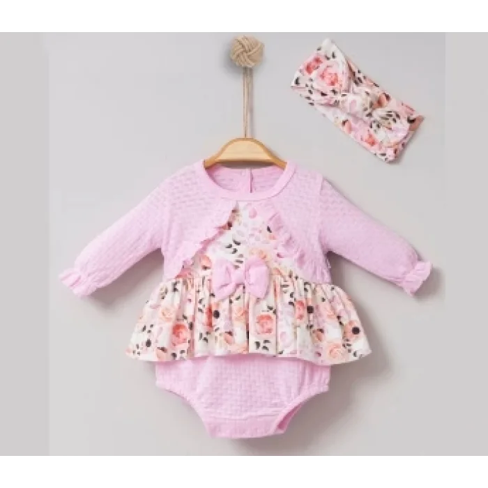 KIZ 3-6-9 AY BAHAR ÇİÇEKLERİ ROMPER