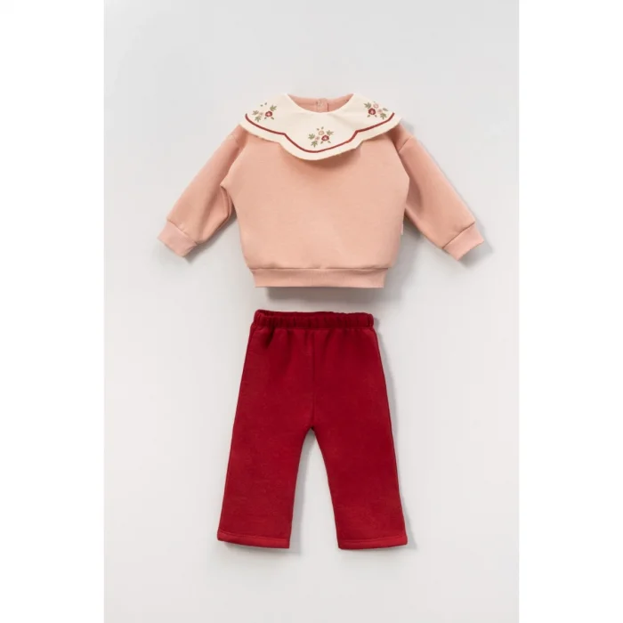 KIZ 9-24 AY ÇİÇEK YAKA 2Lİ TAKIM