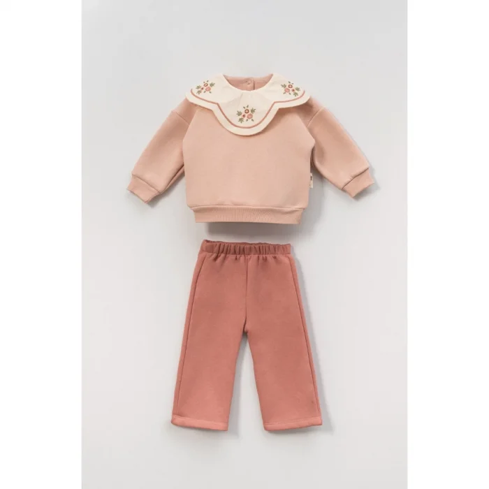 KIZ 9-24 AY ÇİÇEK YAKA 2Lİ TAKIM