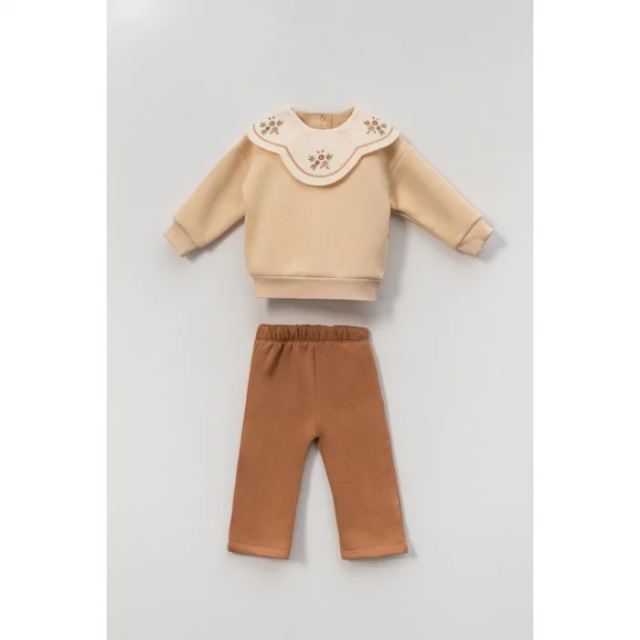 KIZ 9-24 AY ÇİÇEK YAKA 2Lİ TAKIM