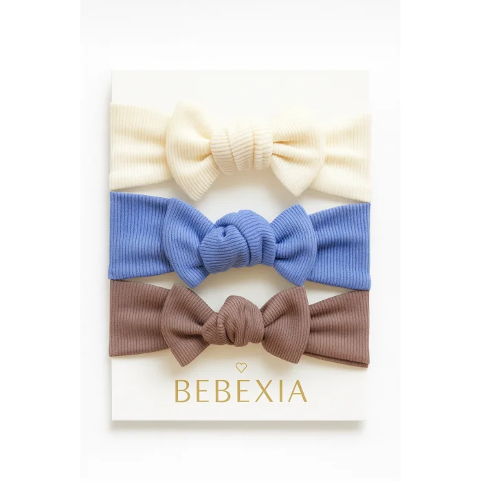 Kız Bebek 3’lü Bandana Seti (0-3 Yaş) | Pamuklu ve Elastik