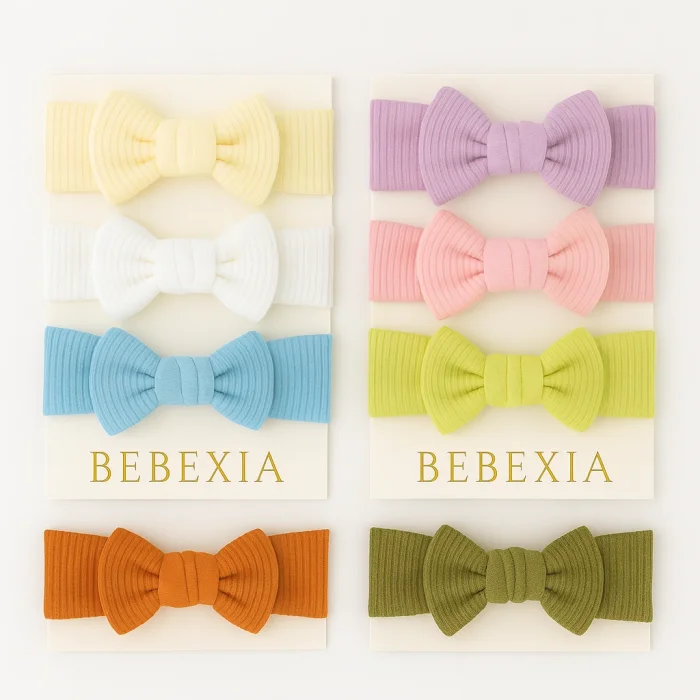 Kız Bebek 8li Bağlama Bandana Seti (0-3 Yaş) | Pamuklu ve Elastik