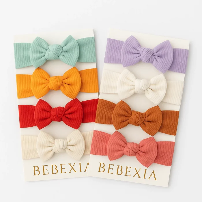 Kız Bebek 8li Bağlama Bandana Seti (0-3 Yaş) | Pamuklu ve Elastik