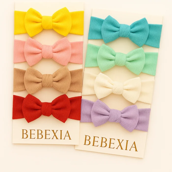 Kız Bebek 8li Bağlama Bandana Seti (0-3 Yaş) | Pamuklu ve Elastik