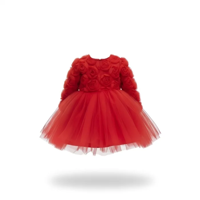Kız Bebek Kırmızı Elbise