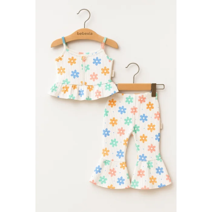 Kız Bebek Çiçekli Takım