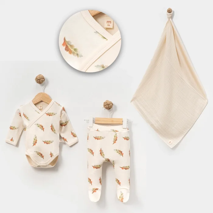 UNISEX 0/3-3/6 AY TÜY BODY BATTANİYE SET