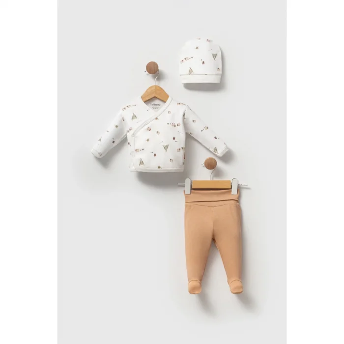 UNISEX 0-3 AY HAPPY LAMBS 3LÜ ZIBIN SET