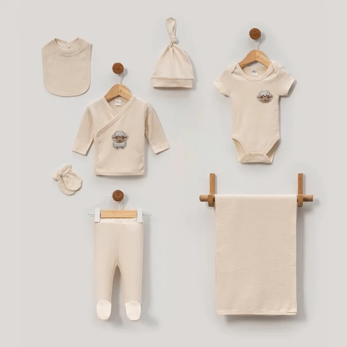 UNISEX 0-3 AY KUZU ARMALI 7Lİ SET