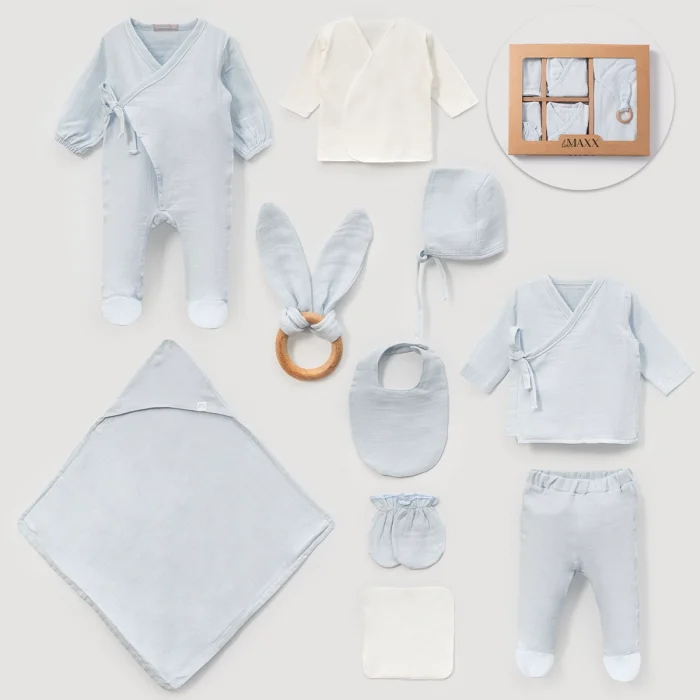 UNISEX 0-3 AY MÜSLİN 10LU SET