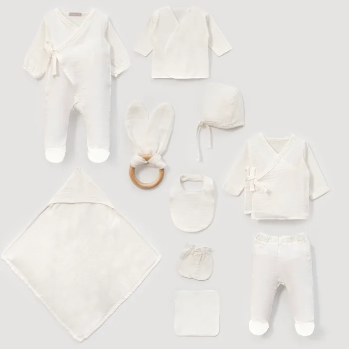 UNISEX 0-3 AY MÜSLİN 10LU SET