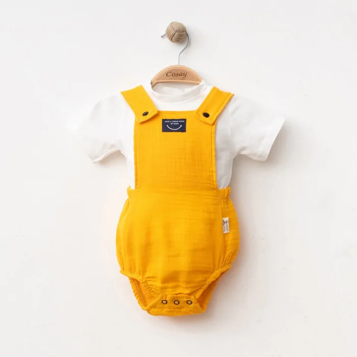 ERKEK 6-9-12 AY BODYLİ MÜSLİN ROMPER