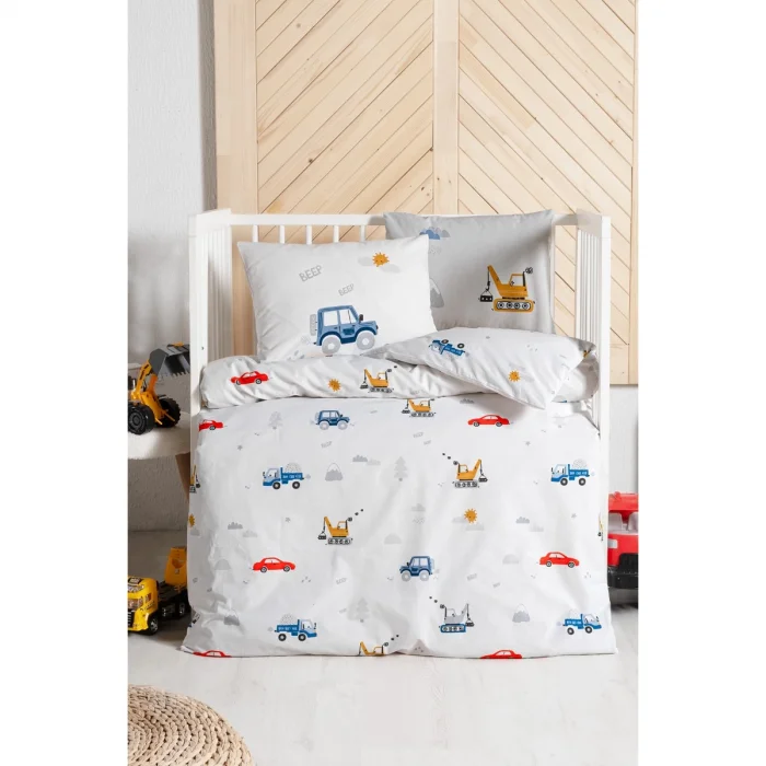 UNISEX BASKILI NEVRESİM TAKIMI DIGGER CARS