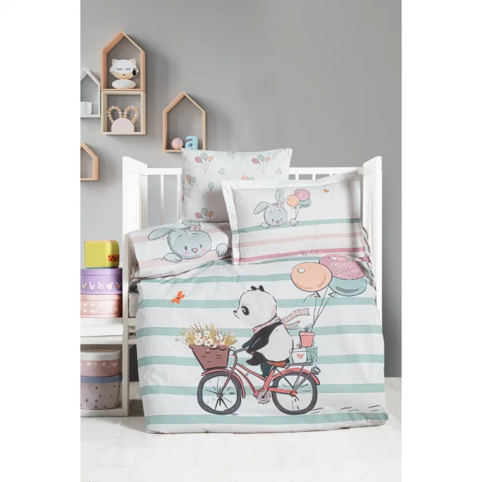 UNISEX BASKILI NEVRESİM TAKIMI LITTLE PANDA