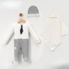 ERKEK 0-3 AY KRAVATLI 3LÜ SET