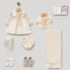 KIZ 0-3 AY DANTELLİ ELBİSELİ KUTULU SET
