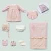 KIZ 0-3 AY LALE NAKIŞLI KUTULU SET