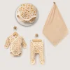 KIZ 3-6 AY ÇITIR ÇİÇEK BODY BATTANİYE SET