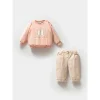 KIZ 9-24 AY KADİFE PANTOLONLU 2Lİ TAKIM