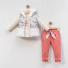 KIZ 9-12-18 AY PELUŞ YELEKLİ 3LÜ TAKIM