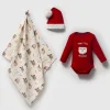 UNISEX 0-3 AY CHRISTMAS 3LÜ SET