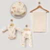 UNISEX 3-6 AY CEYLAN BASKI BODYLİ 3LÜ SET