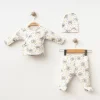 UNISEX 3-6 AY KÜÇÜK AYI 3LÜ KRUVAZE SET