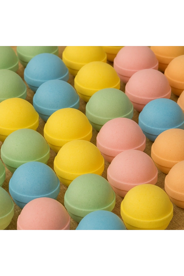 100 Adet 45 gram Nem Bombası – Cildi Nemlendiren ve Besleyen Banyo Bombası