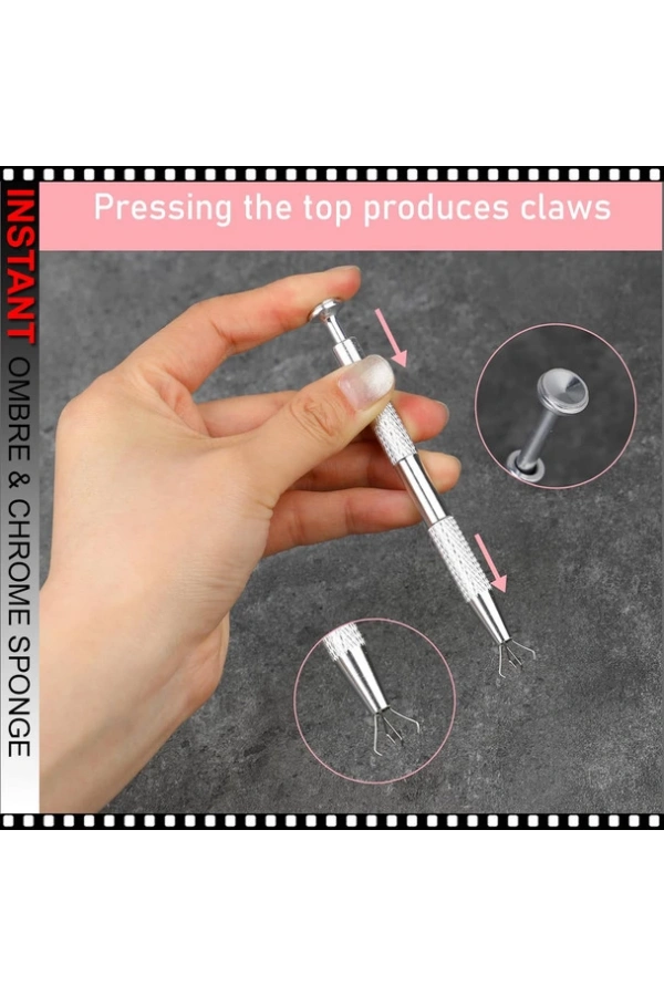 100 Adet Yedekli Metal Tutucu Ombre Süngeri