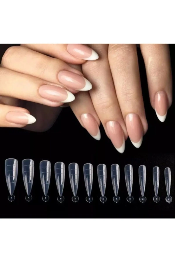 120li Şeffaf Polijel Badem Üst Form Seti